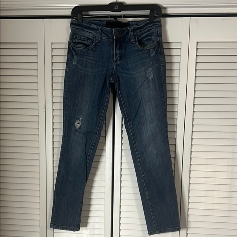 Refuge Straight Leg Jeans with Distressing